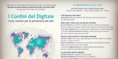 I Confini del Digitale – Roma, 29 Gennaio 2019