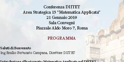 Department Conference: Strategic Area ‘Applied Mathematic’ – Rome, 21 January 2019