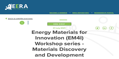 Energy Materials for Innovation (EM4I) Workshop series